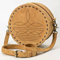 American Darling - Women's Canteen Western Suede Leather Bag
