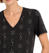 Leo & Ugo - Floral Energy V-neck Tee