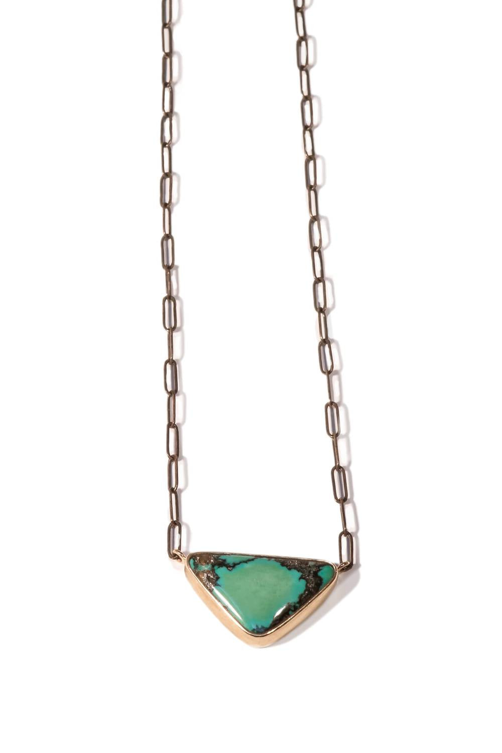 Jamie Joseph - Women's 14k Turquoise Triangle Necklace