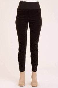 XCVI Cord Penny Legging in black - women's pants