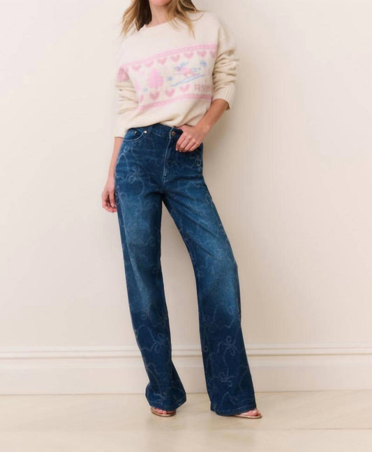 Loveshackfancy - Dessa Crystal Bow Jeans