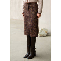 Thml - Women's Sweet Emotion Leopard Faux Suede Skirt