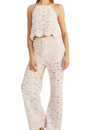 Endless Blu. - Floral Crochet Halter Top