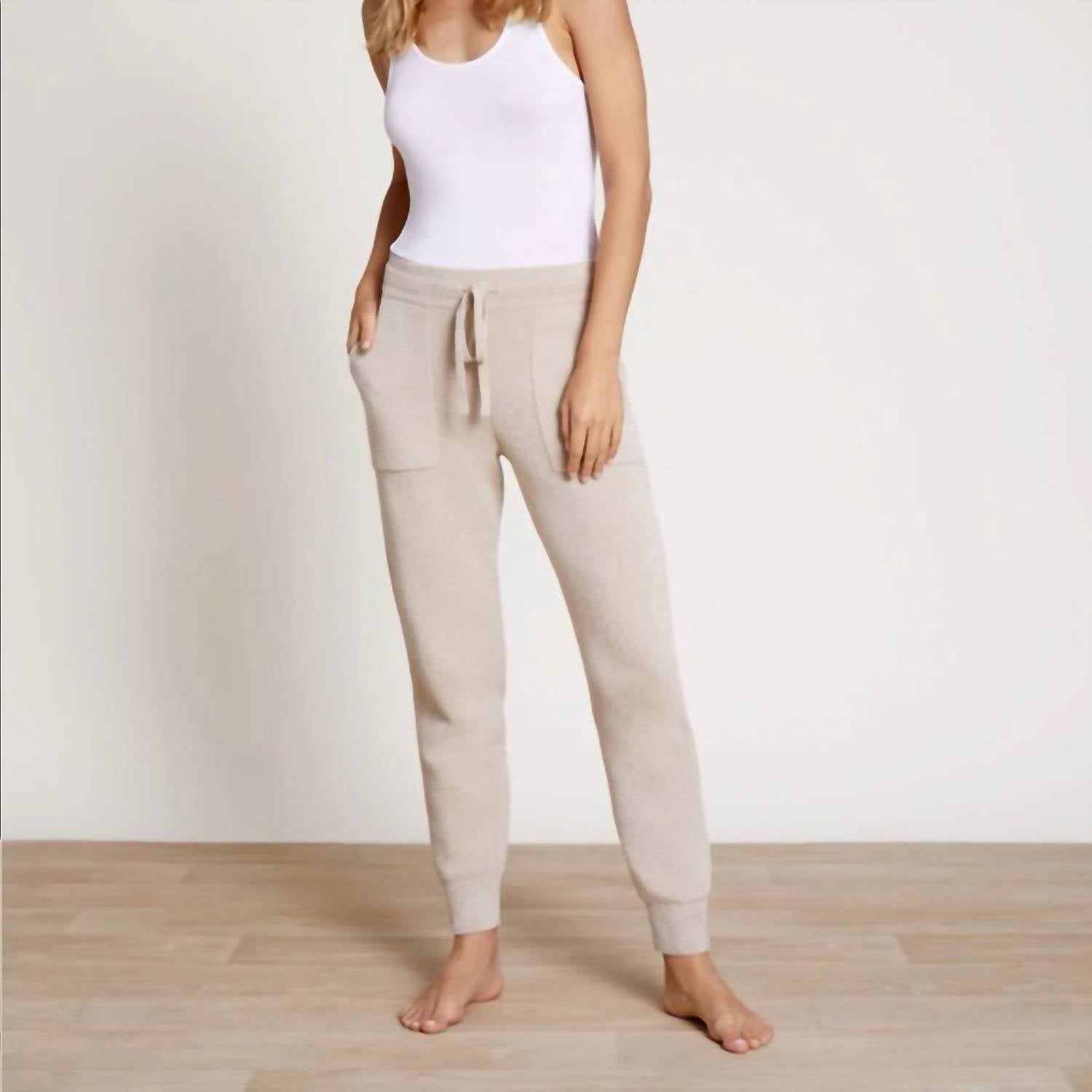 BAREFOOT DREAMS Cozychic Ultra Lite Brushed Fleece Jogger in sand dune - women's pants