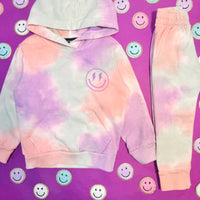 Tiny Whales - Girl's Kaleidoscope Smiley Hoodie