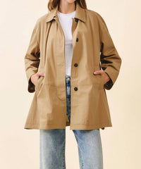 Tcec - Relaxed Fit Long Sleeve Utility Jacket