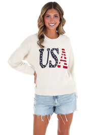 Le Lis - Born Free Usa Long Sleeve Sweater
