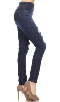 Jvini - Brenda’s Distressed Denim Jeggings