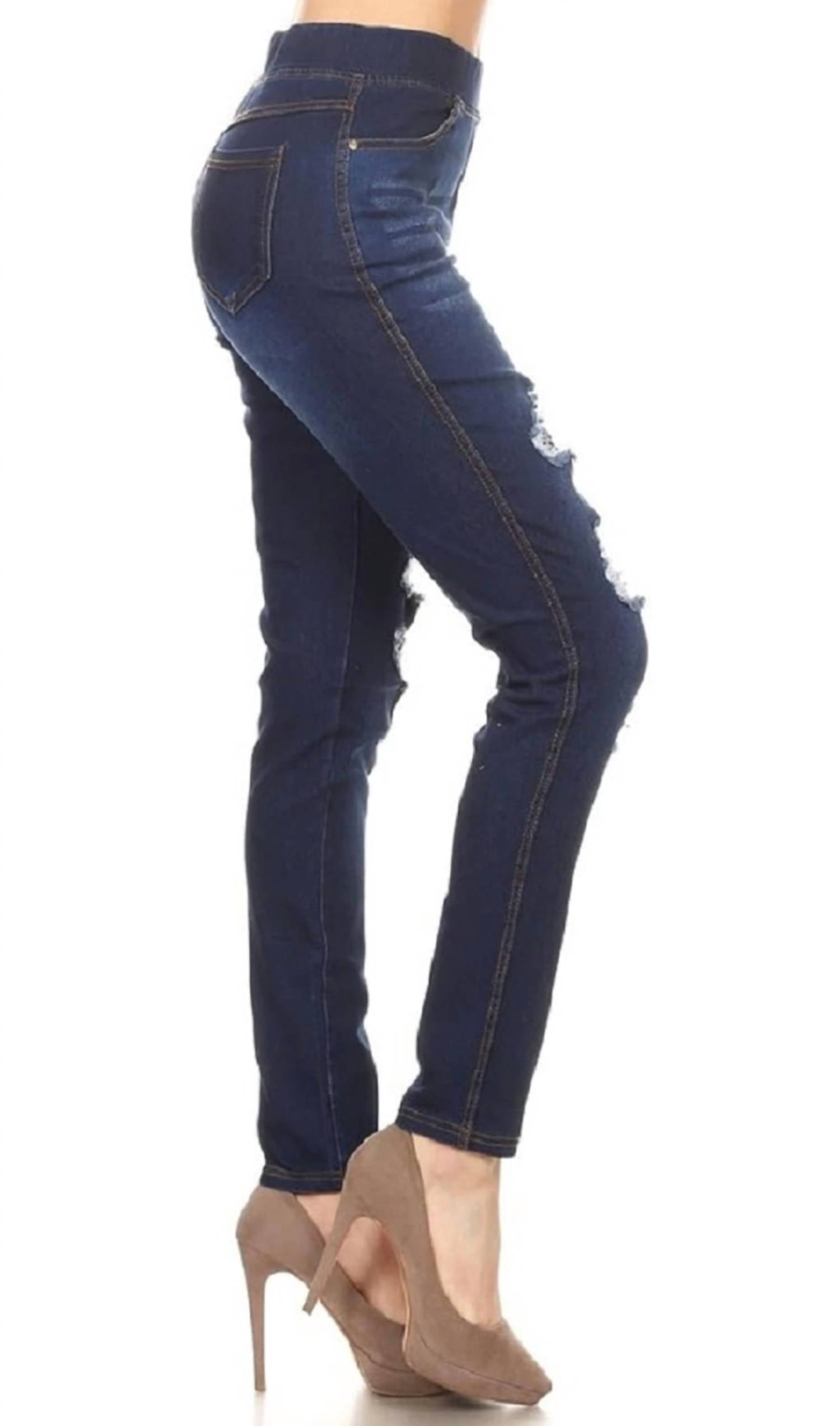 Jvini - Brenda’s Distressed Denim Jeggings
