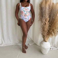 TFY Collection Island One Piece Swim Suit in lavender - women's swimwear