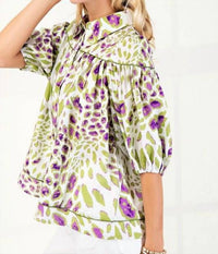 Gigio - Colorful Cowgirl Leopard Top