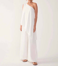 Dress To - One-shoulder Overlay Jumpsuit