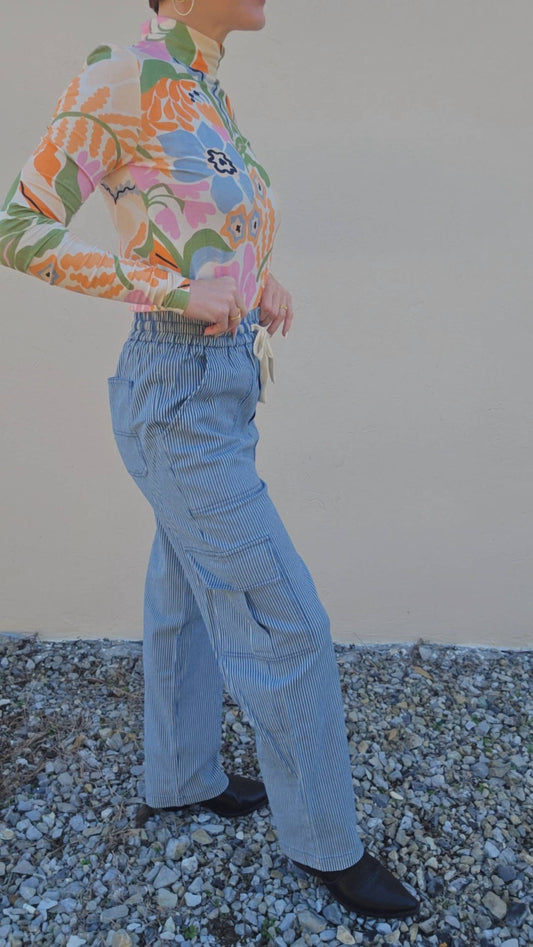 Frnch - Striped Jean Pants