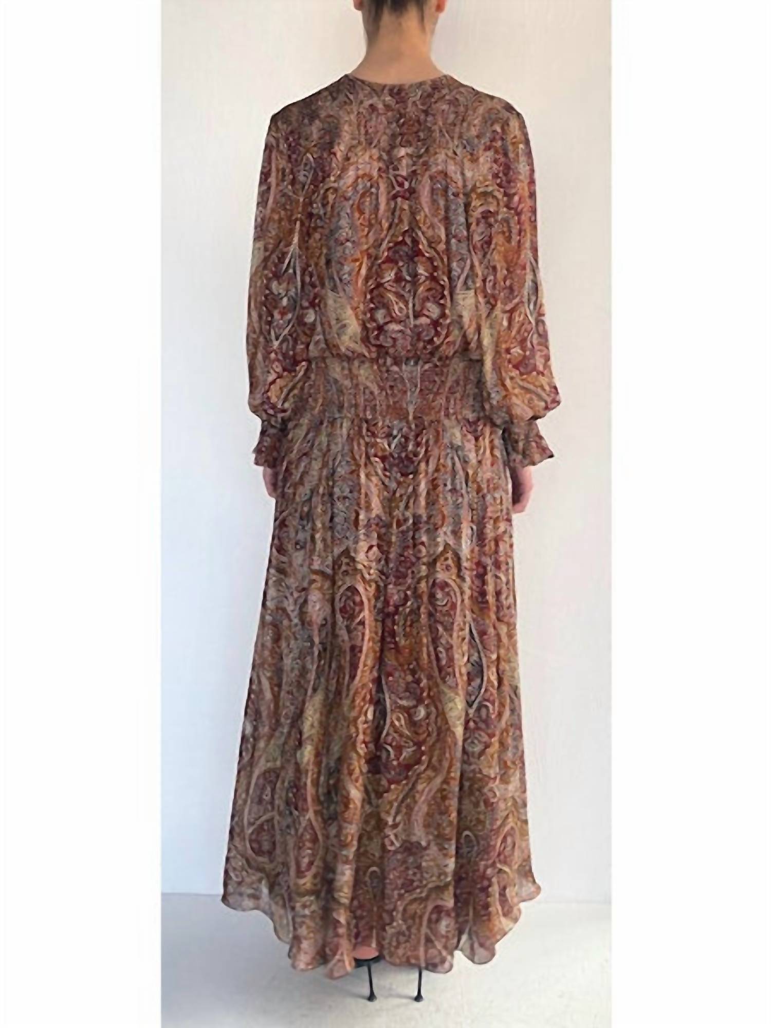 Hemant & Nandita - Smocked Detail Maxi Dress