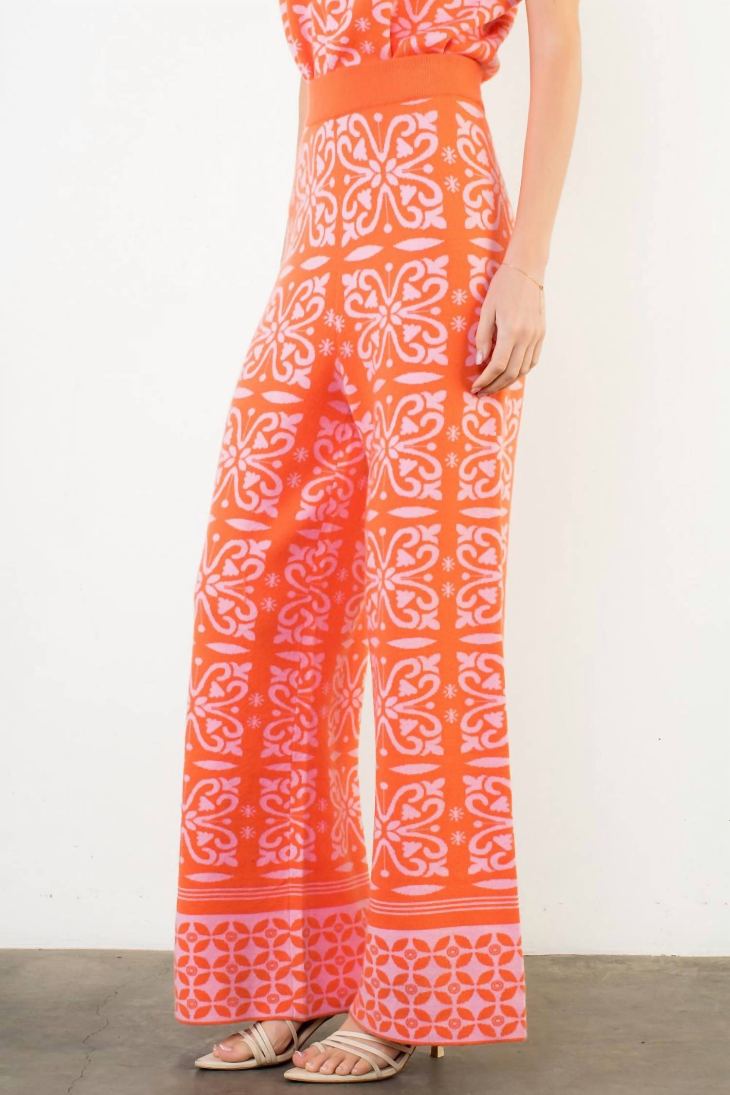 THML Marisol Pant in orange - women's pants - detail view