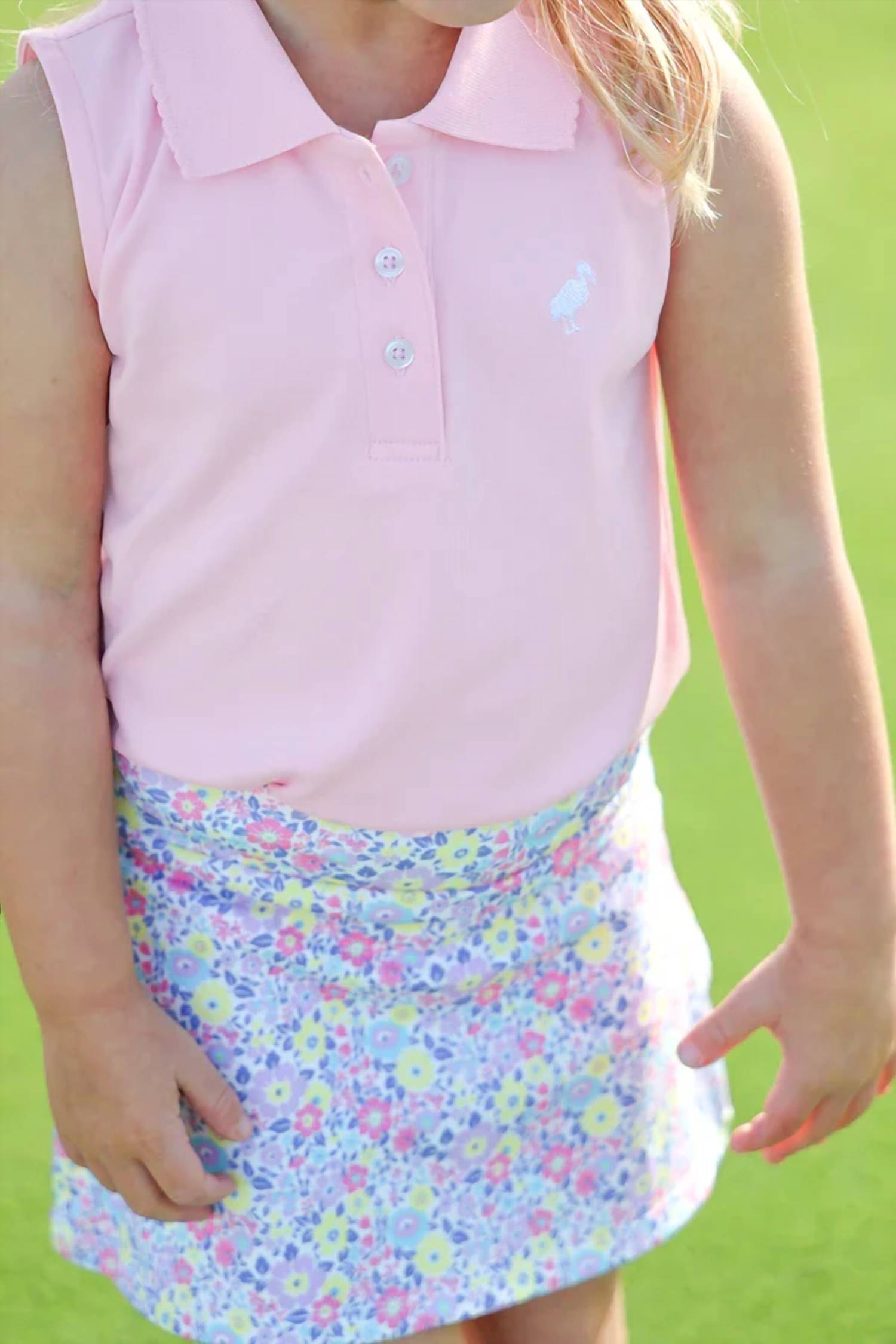 The Beaufort Bonnet Company - Girls' Sleeveless Anna Price Polo