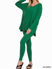 Zenana - V Neck Lounge Sets