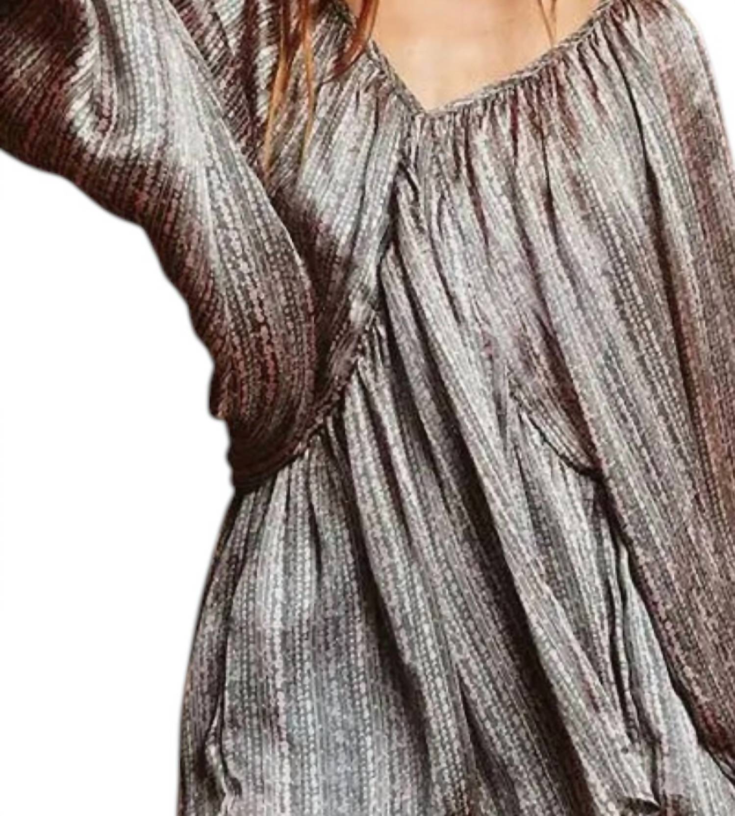 Bucketlist - Feather V Neck Blouse Top