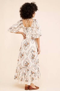 Free People All The Attitude Printed Maxi Dress in beige multi - women's dress - alternate view