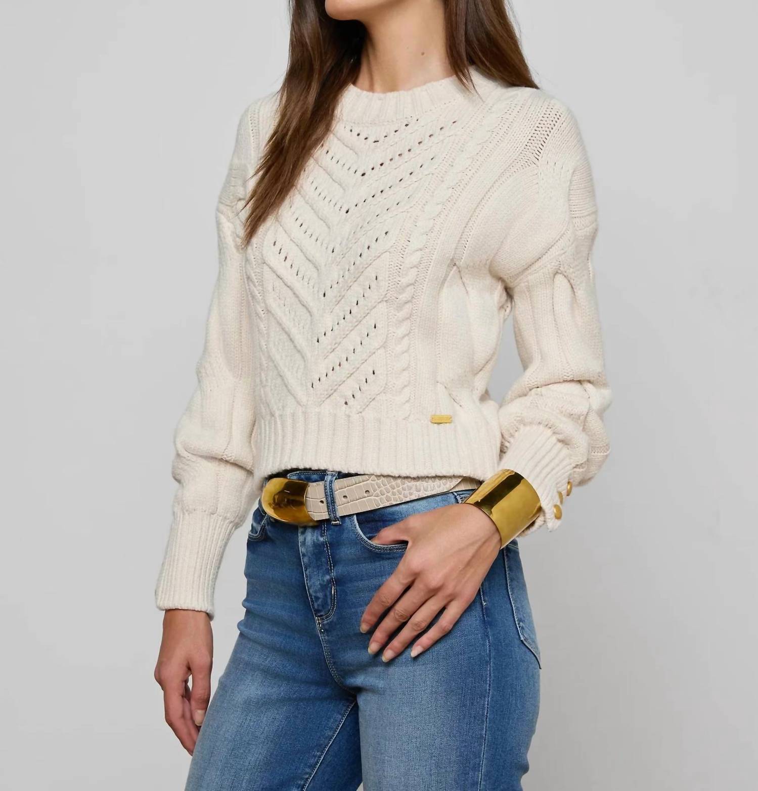 L'Agence - Storm Cable Knit Sweater