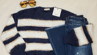 Adora - Striped Fuzzy Sweater