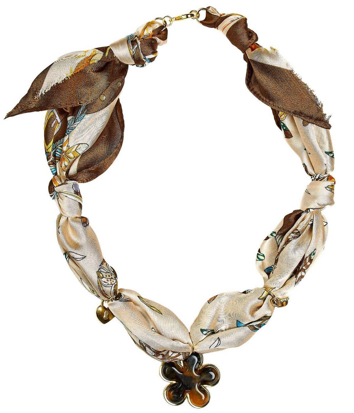 Lisi Lerch - Women's Lucky Clover Charms Scarf Necklace