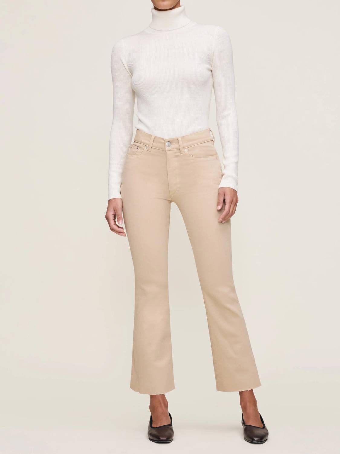 DL1961 - Women's Bridget Boot Instasculpt Cropped Jean in almond - women's jeans - detail view