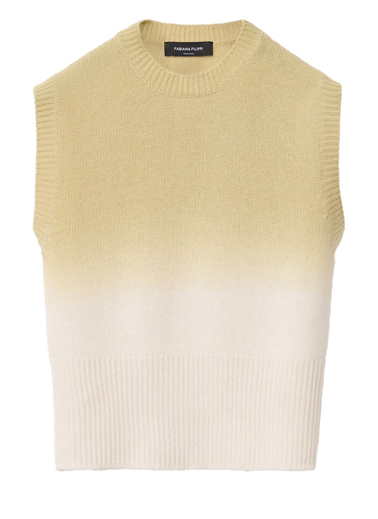 Fabiana Filippi - Faded Ombre Slim Fit Cardigan And Vest Set