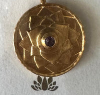 Satya Jewelry Women's Crown Chakra Necklace in gold - women's jewelry - detail view