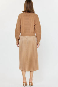 current air PULLOVER SWEATER & PLEATED DRESS SETS in tan - women's sleepwear - alternate view