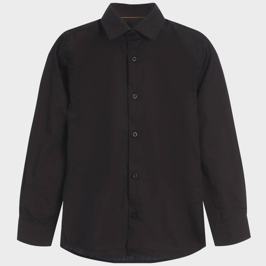 Leo & Zachary - Boys' Solid Long Sleeve Dress Shirt