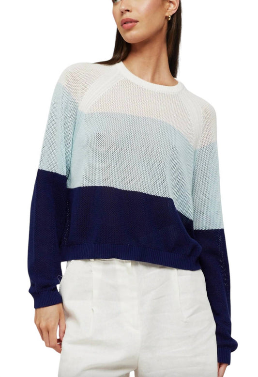 Brodie Cashmere - HALLE OPEN STITCH KNIT TOP