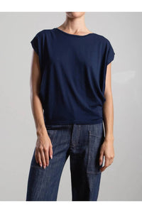 Pharaoh Terrance Tuck Tee in midnight - women's t-shirt