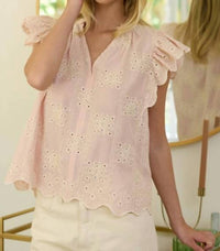 Stellah - Lucy Ruffle Sleeve Top