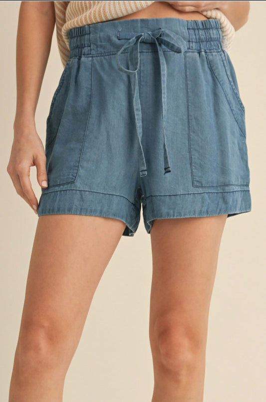 Jodifl - Washed Denim Shorts