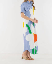 Emily McCarthy Georgia Maxi Dress in windmill - women's dress - detail view