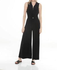 Joseph Ribkoff - Silky Knit Zip Front Wide-leg Jumpsuit