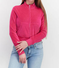 Juicy Couture - Long Sleeve Full Zip Solid Sweatshirt