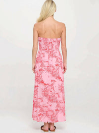 Meet Me In Santorini - Sleeveless Tube Maxi Dress