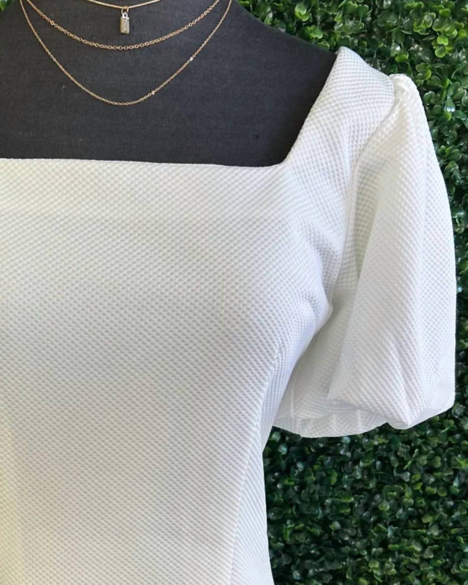 She + Sky - Women's Puff Sleeve Knit Mini Dress
