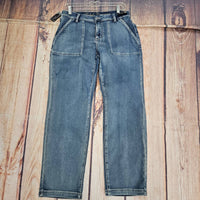 Ethyl Women's Zip Soft Denim Straight Leg Jean in mid wash - women's jeans