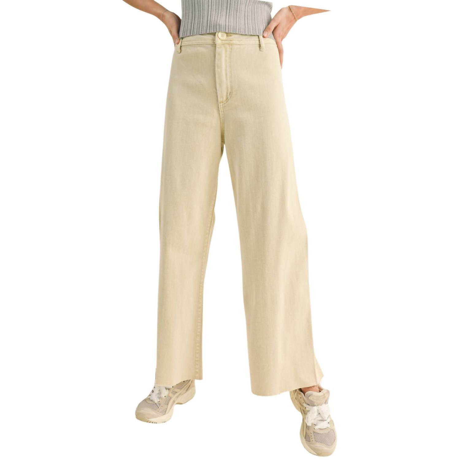 Miou Muse - Straight Wide Leg Denim Pants