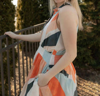 ELAN Abstract Maxi Dress in multi - women's dress - alternate view