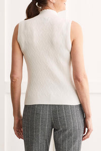 Tribal - Sleeveless Mock Neck Top