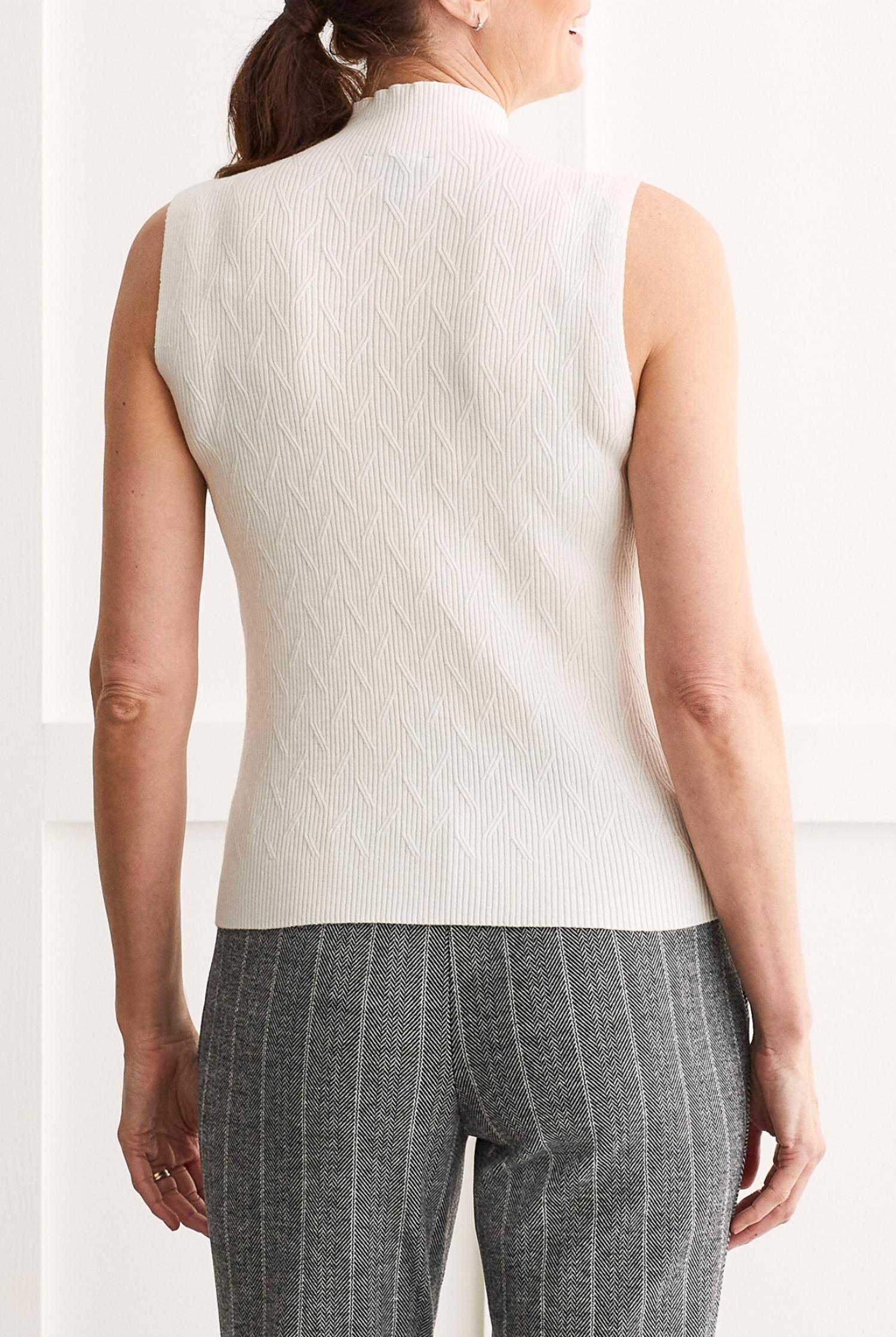 Tribal - Sleeveless Mock Neck Top