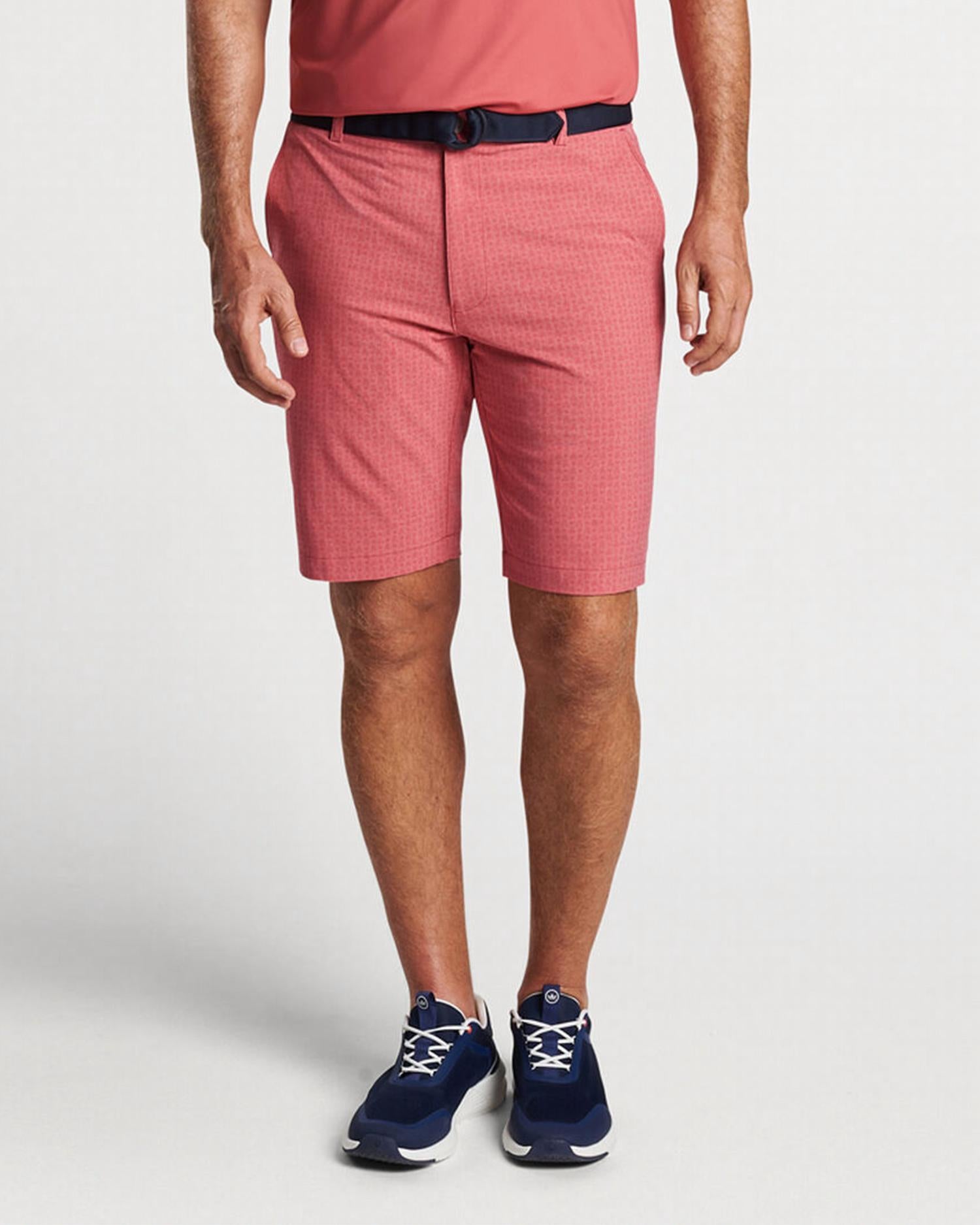 PETER MILLAR Shackleford Skull In One Performance Hybrid Short in one performance hybrid short in cape red - men's shorts