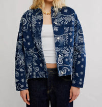 Free People - Opal Swing Printed Denim Jacket