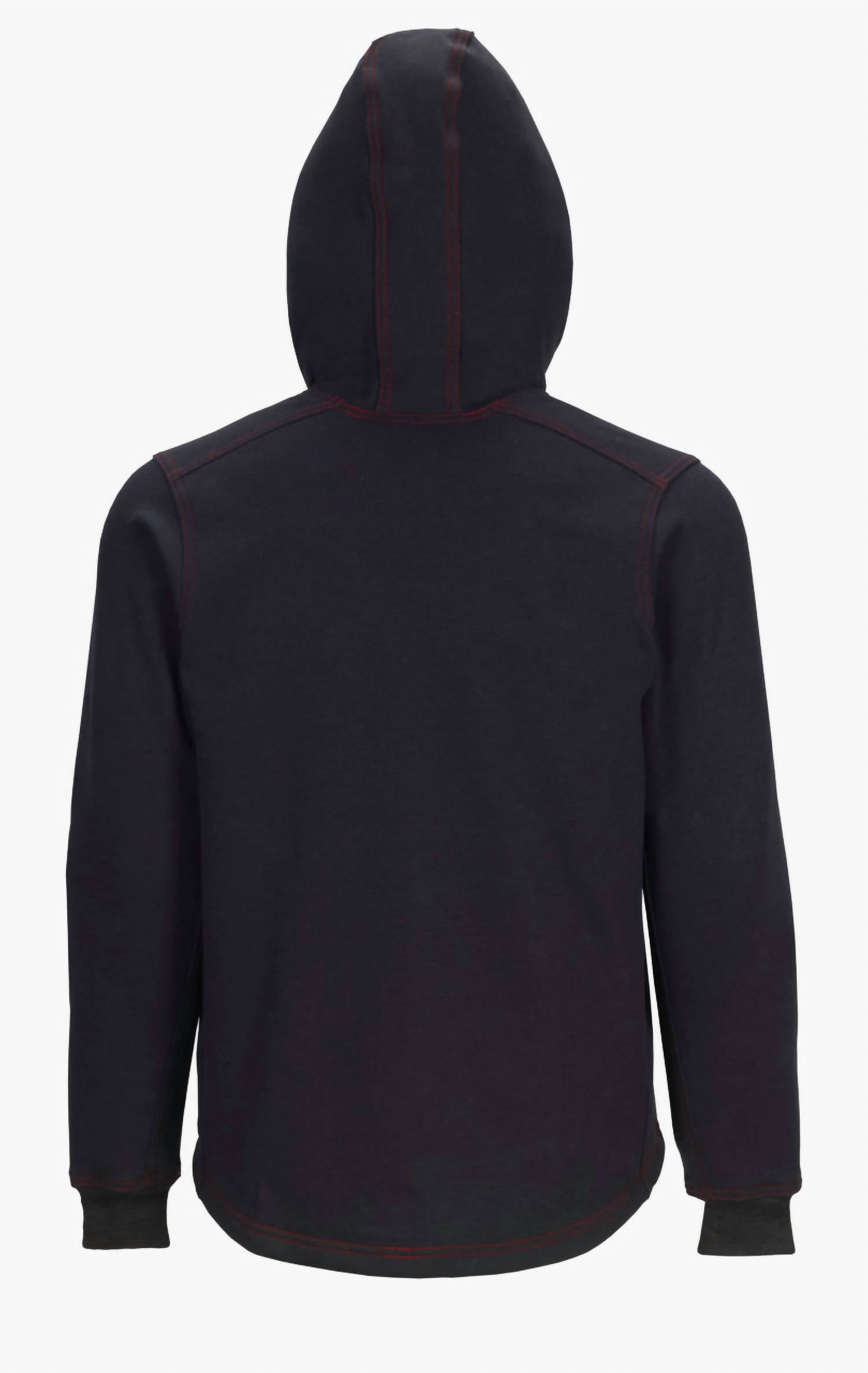 Lakeland Men's High Performance Fire Resistant Pullover Hoodie in black - men's shirt - alternate view