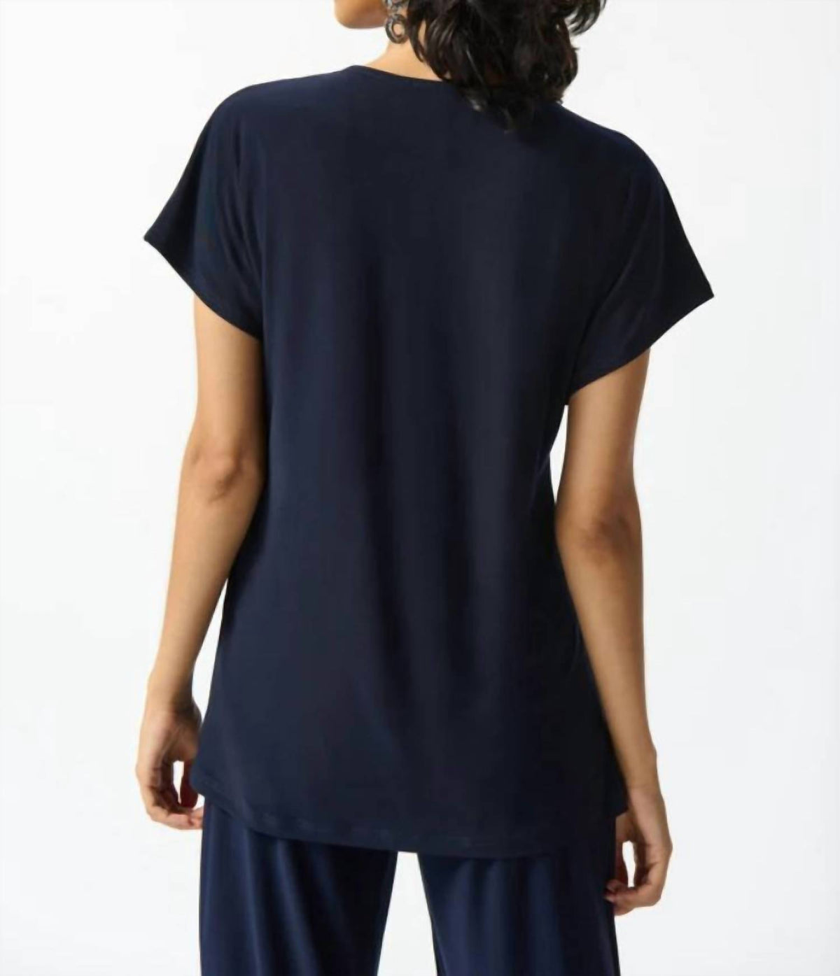 Joseph Ribkoff - Lace Trim V-neck Top