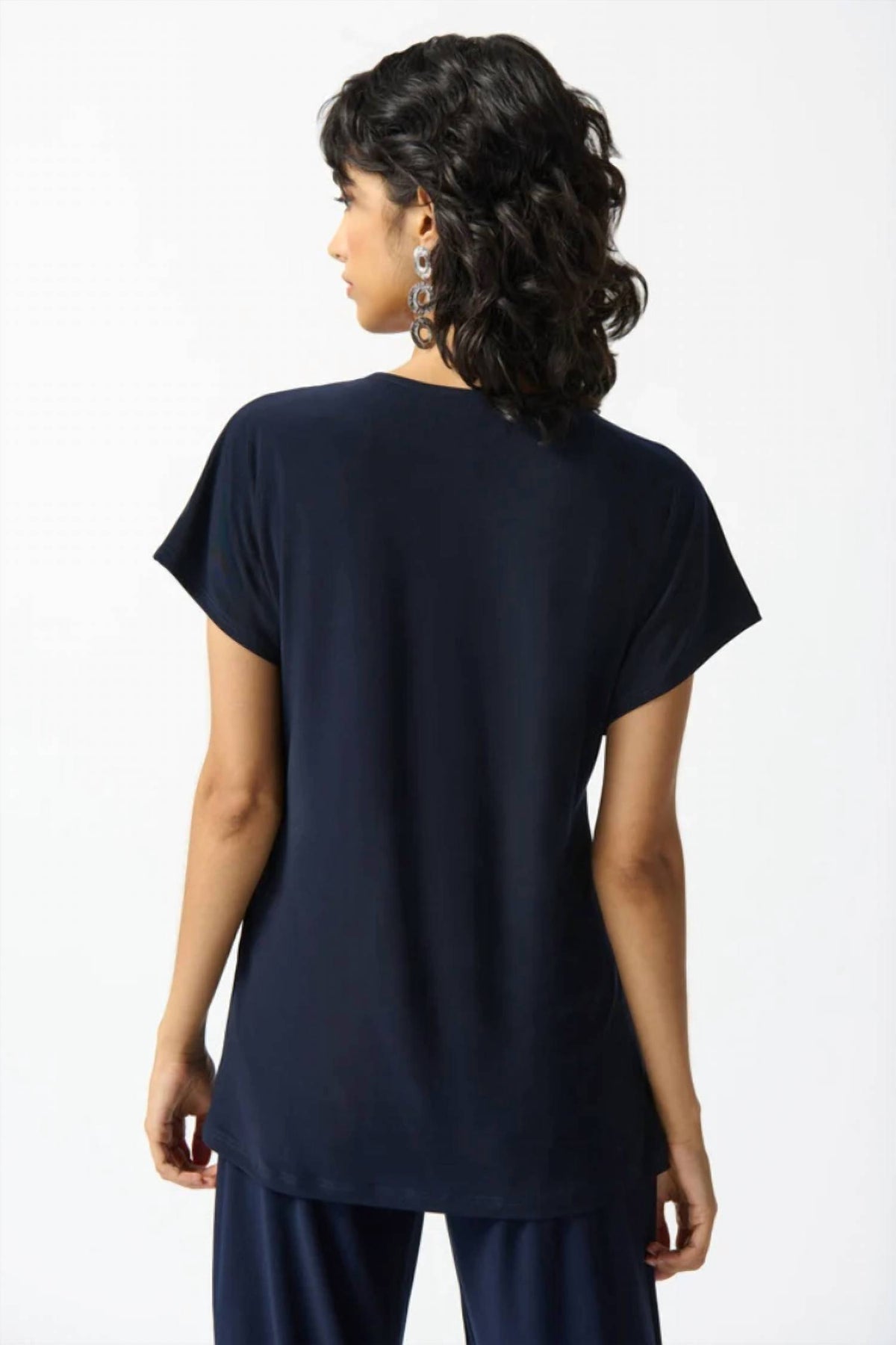 Joseph Ribkoff - Lace Trim V-neck Top